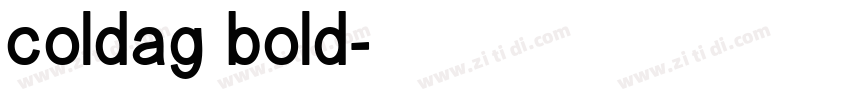 coldag bold字体转换